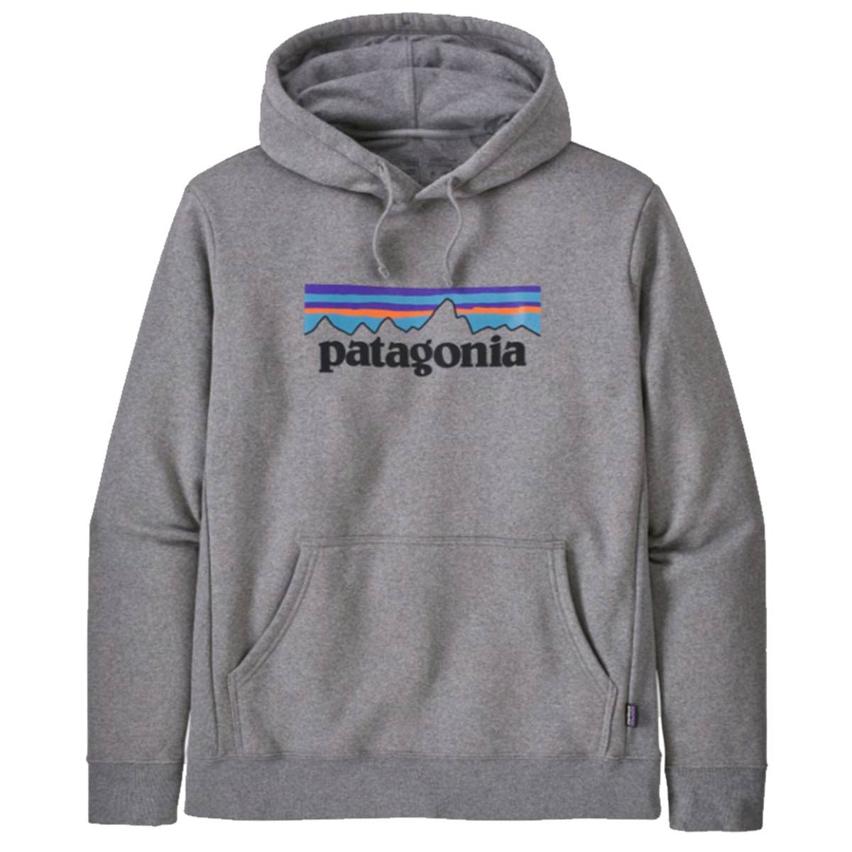 Patagonia Men's P-6 Logo Uprisal Hoody Image in Gravel Heather