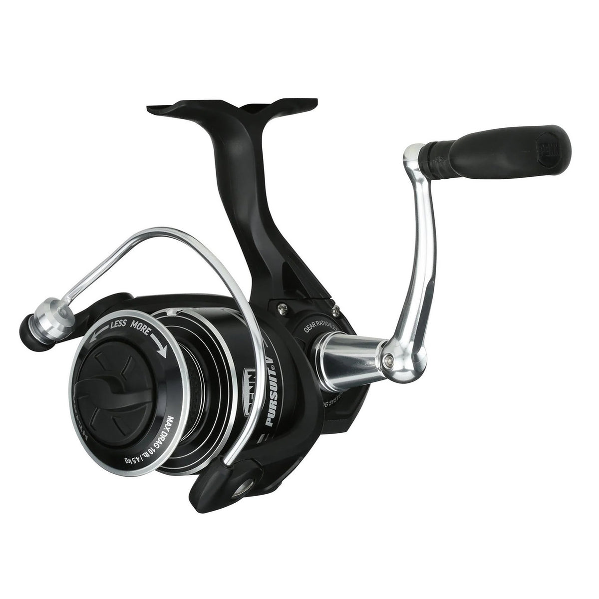 Left Angled Image of the Penn Pursuit V Spinning Reel.
