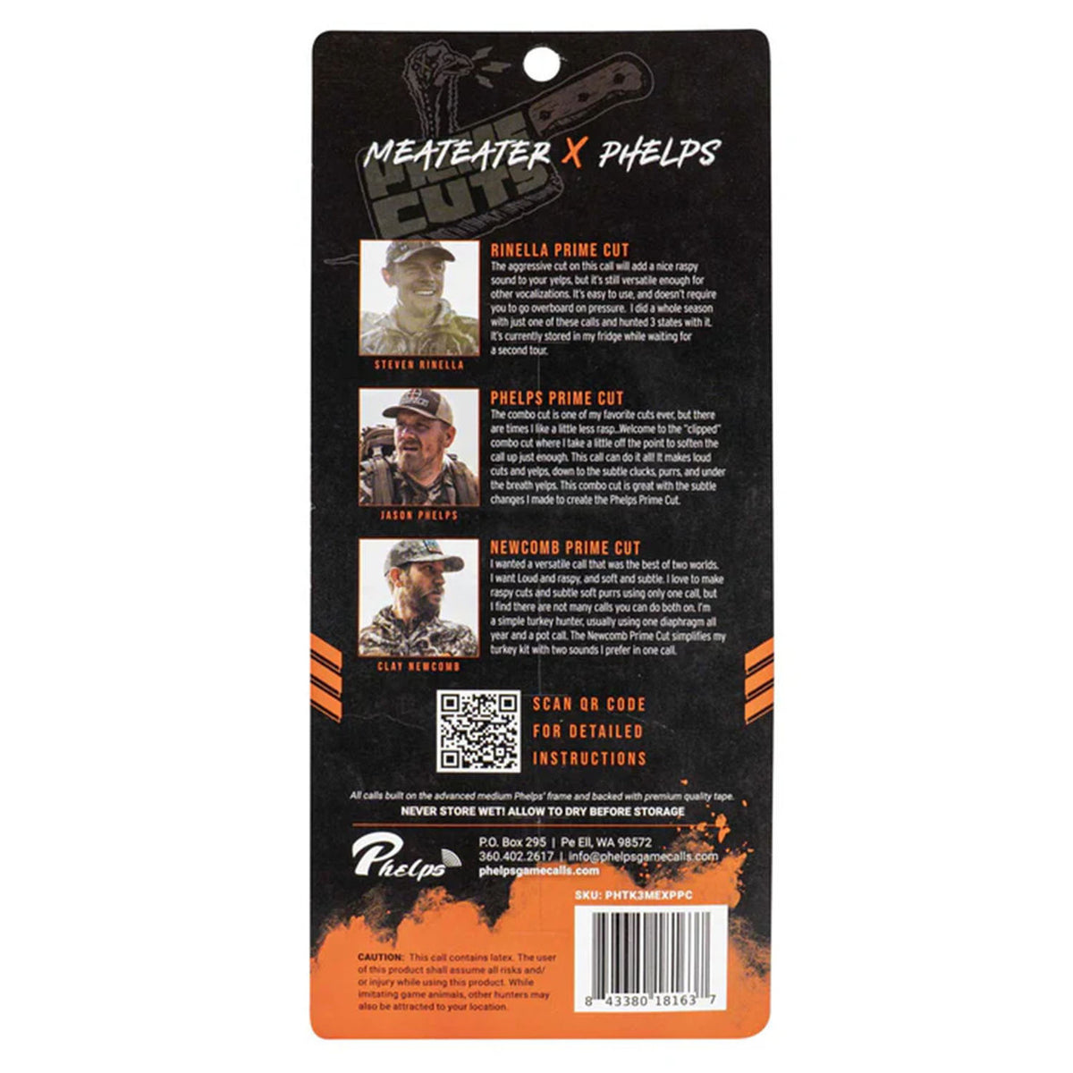 Phelps MeatEater x Phelps Prime Cuts Diaphragm Calls, 3 Pack