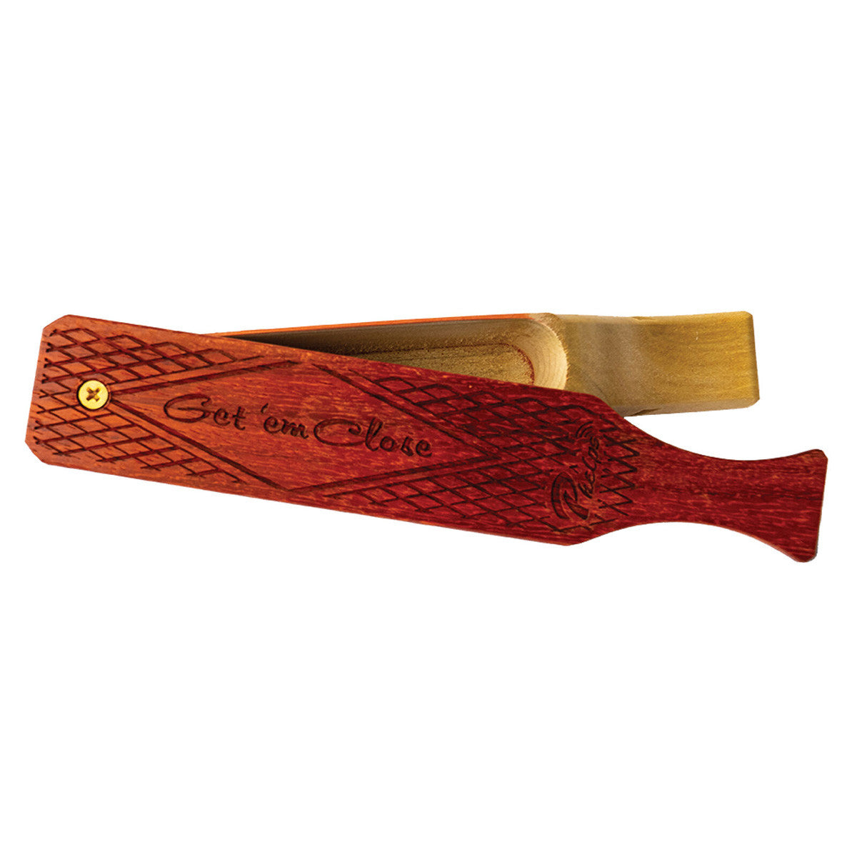 Top Image of the Phelps Game Calls Paduak/Poplar Box Turkey Call.