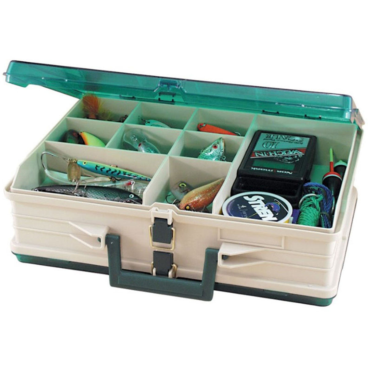 Double Sided Tackle Box - Sandstone and Green