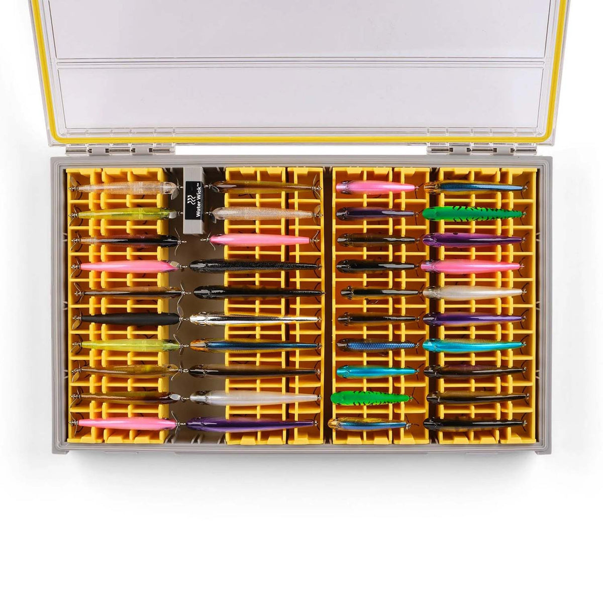 Plano EDGE 3700 Hard Minnow Box above filled image