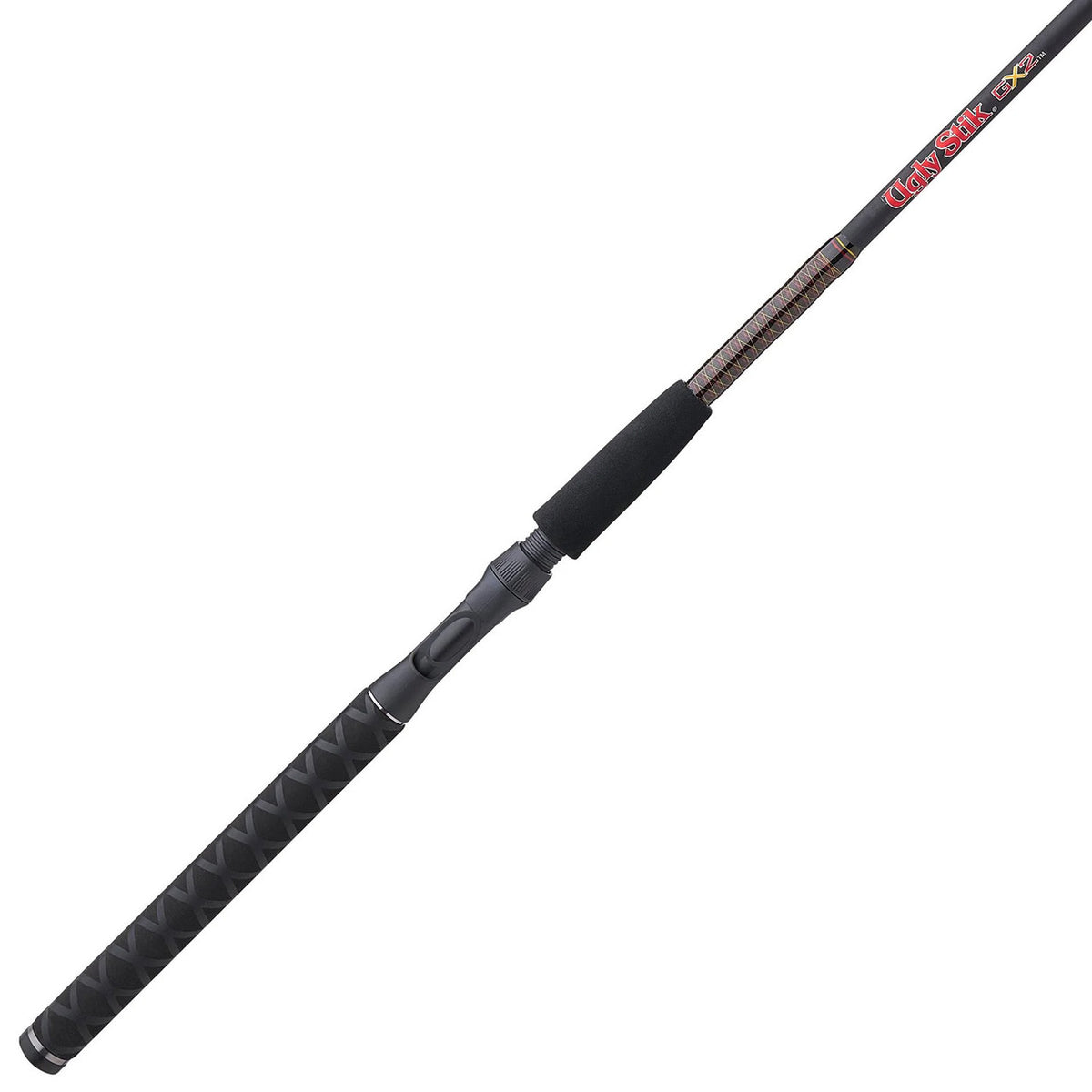 Flipped tilted image of the Ugly Stik GX2 Casting Rod.