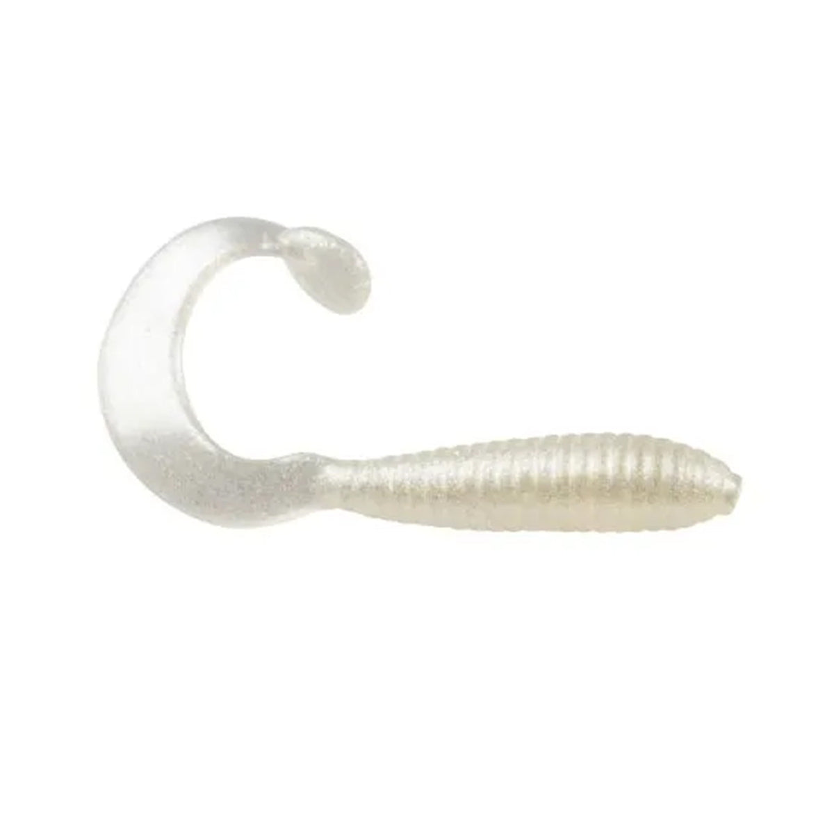 Bobby Garland Hyper Grub Crappie Fishing Grub Image in Pearl White