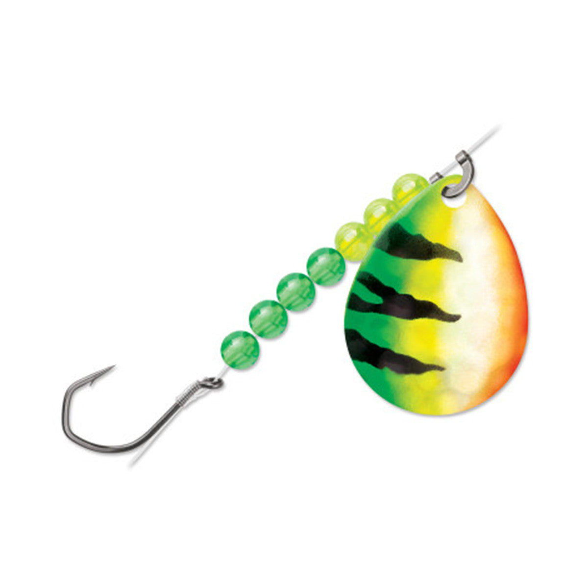 VMC TechSet Spinner Colorado Harness Image in Green Fire Tiger UV