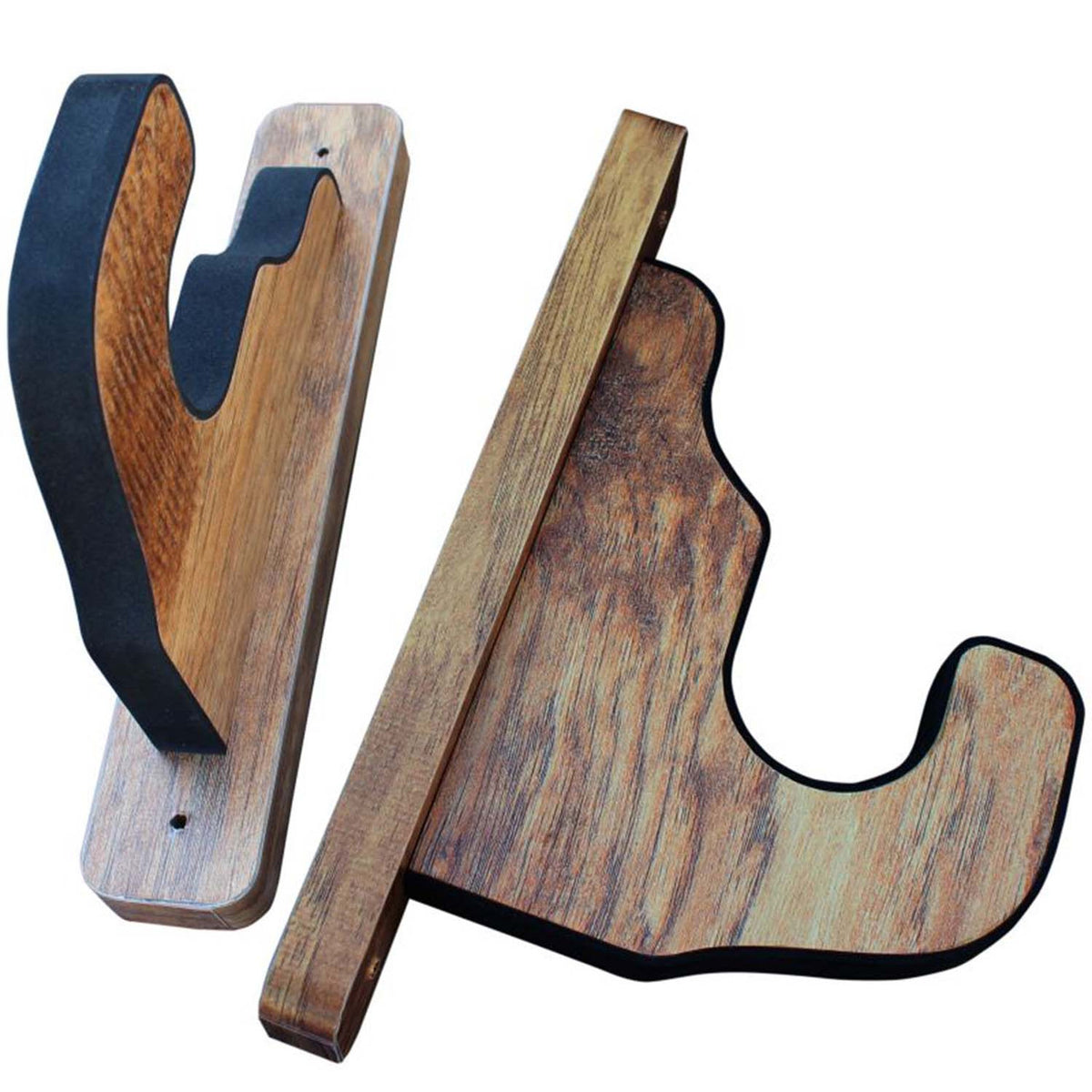 Rush Creek 2-Piece Padded Gun Display Wall Hooks, American Cherry image