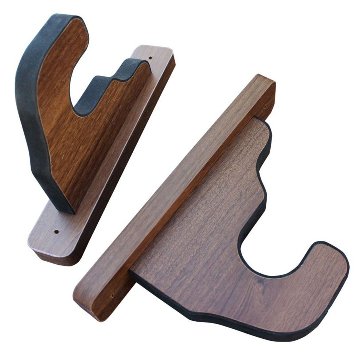 Rush Creek Dark Walnut 2-Piece Padded Gun Display Wall Hooks image