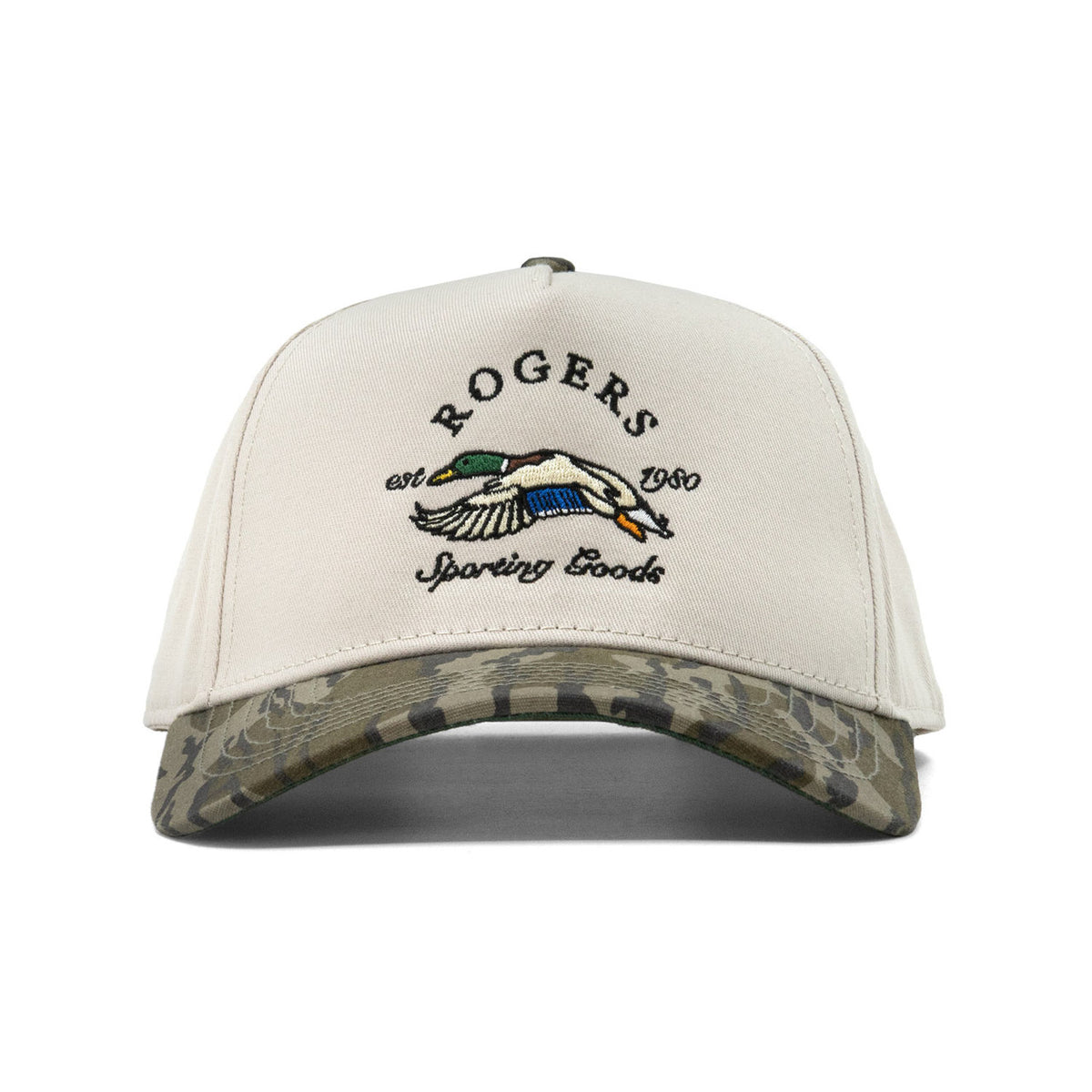 Front view image of the Rogers Mallard Embroidery Easy Hybrid Hat.