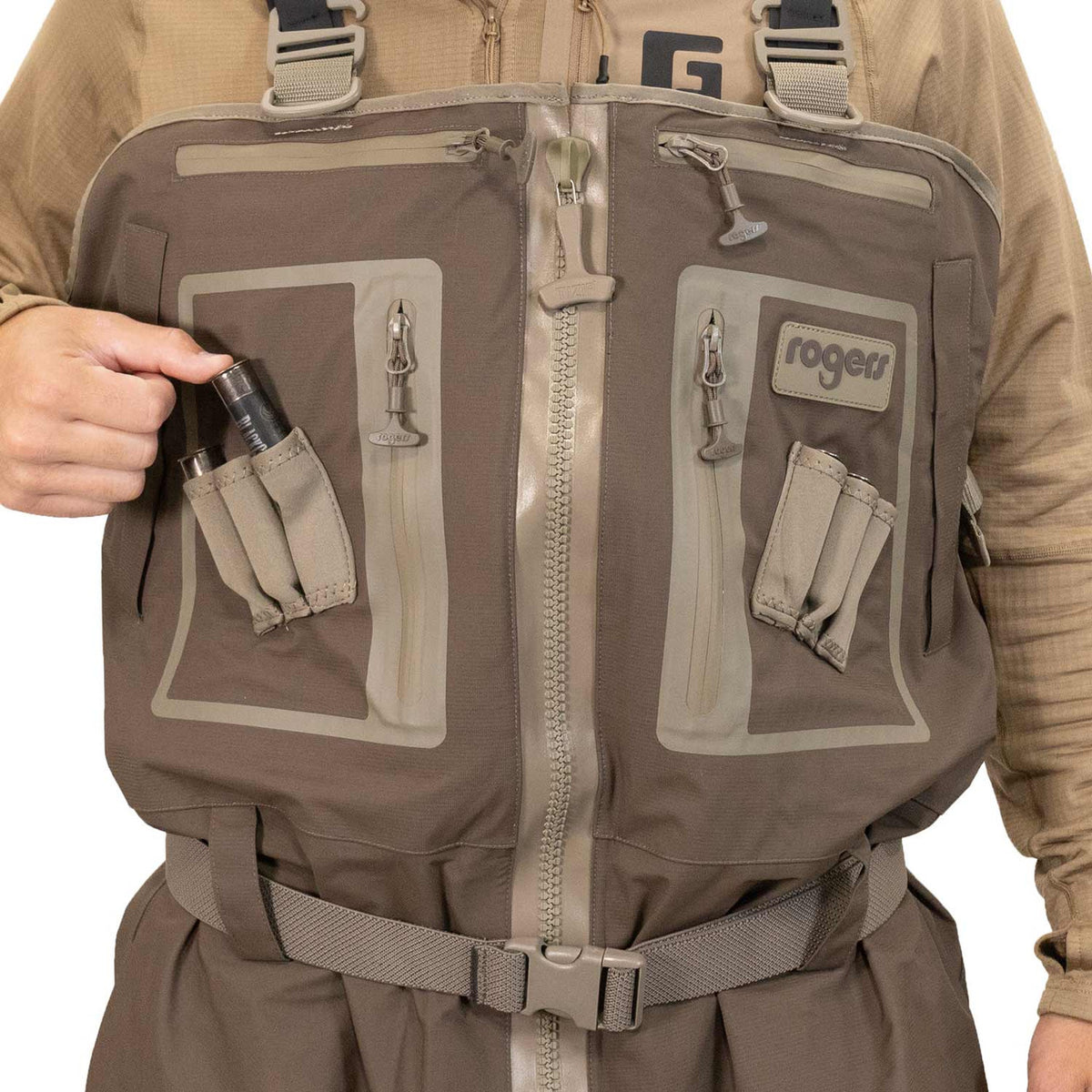 Chest pocket image of Men's NXT ZIP 2N1 Insulated Breathable Wader.