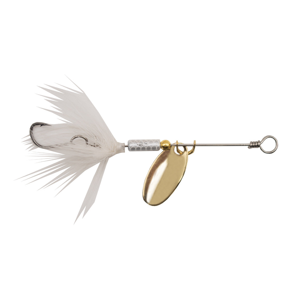 Rogers Beeline Spinner with Gold Single Hook Image in White