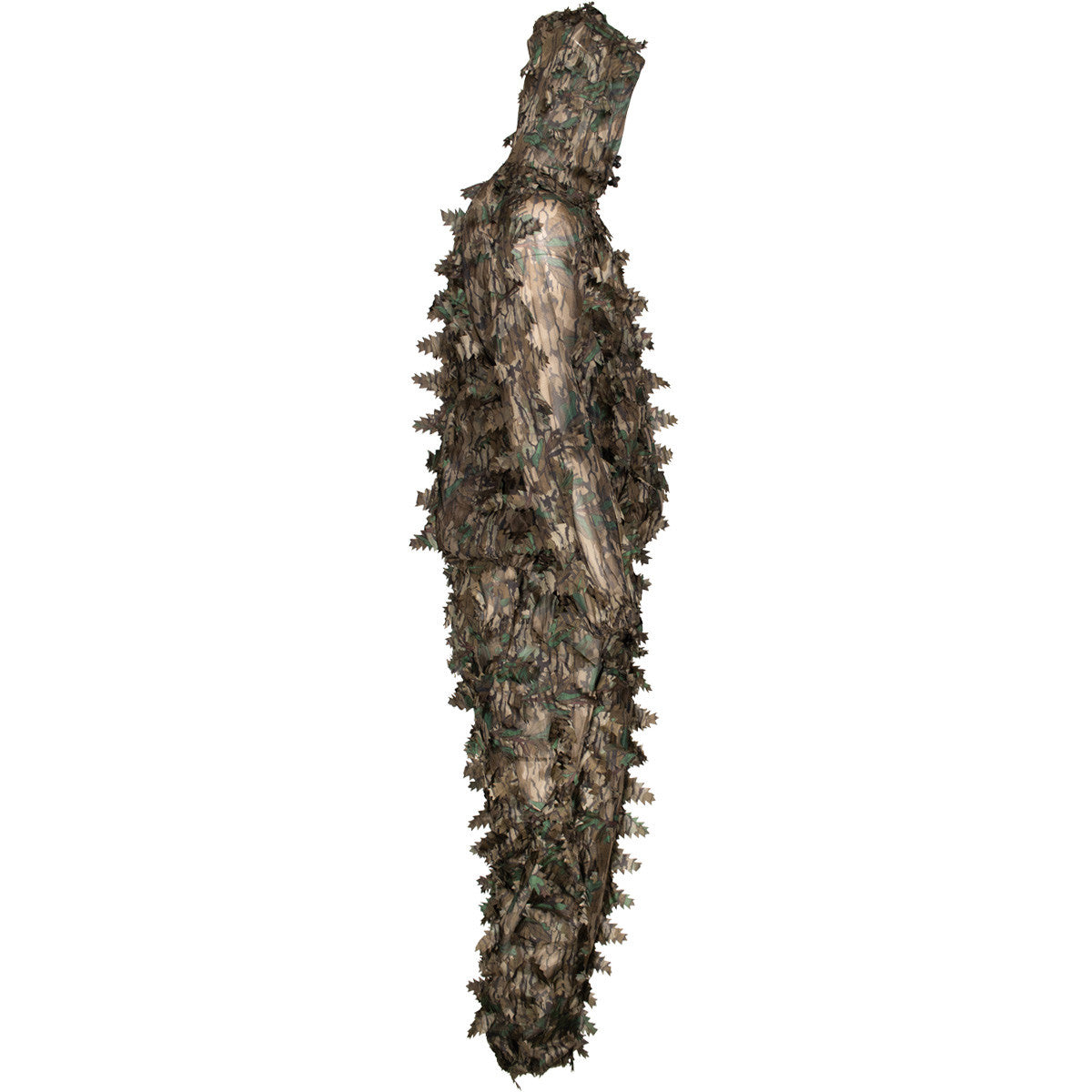 side image of Rogers Sporting Goods Verdant Leafy Suit Image in Mossy Oak Original Bottomland.