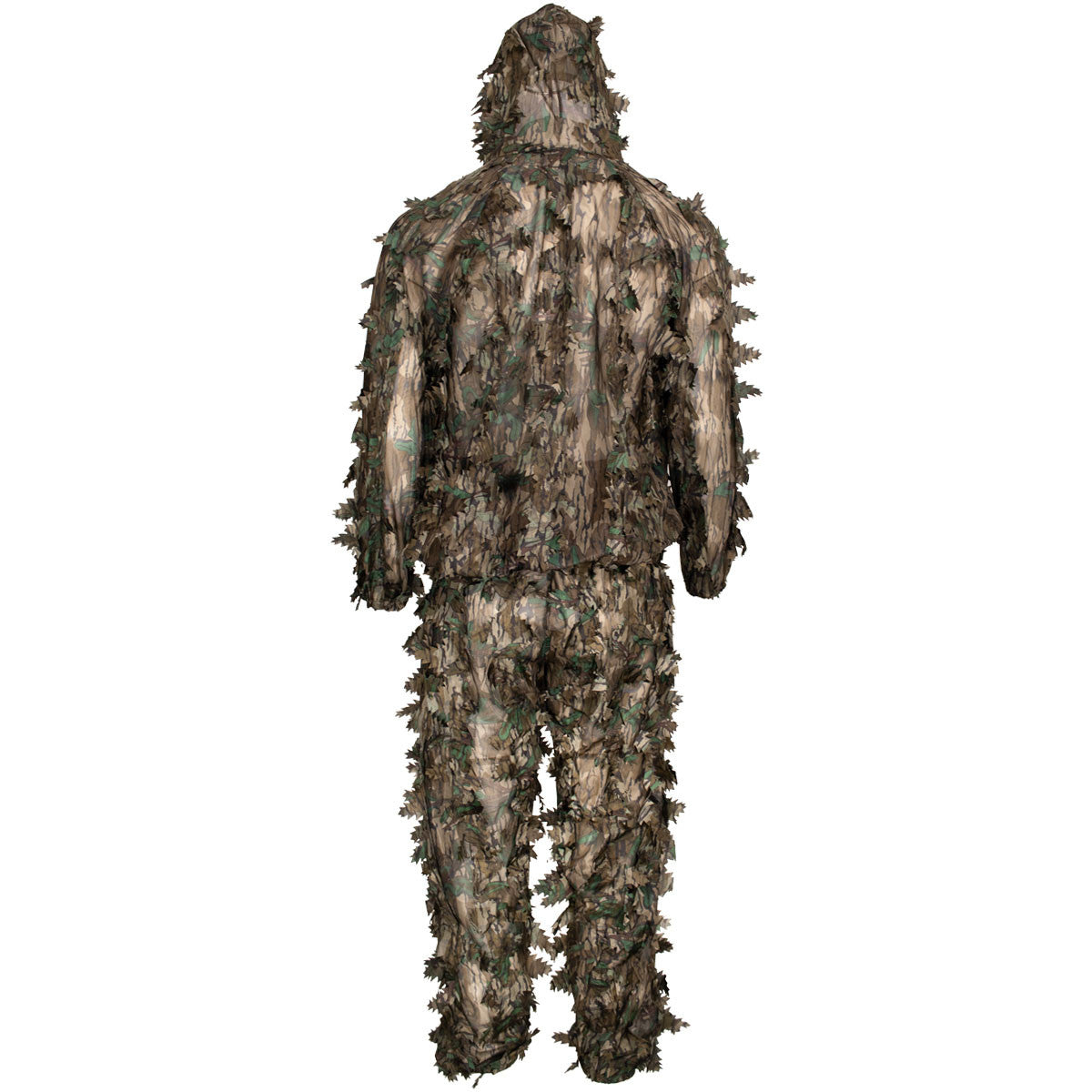 back image of Rogers Sporting Goods Verdant Leafy Suit Image in Mossy Oak Original Bottomland.