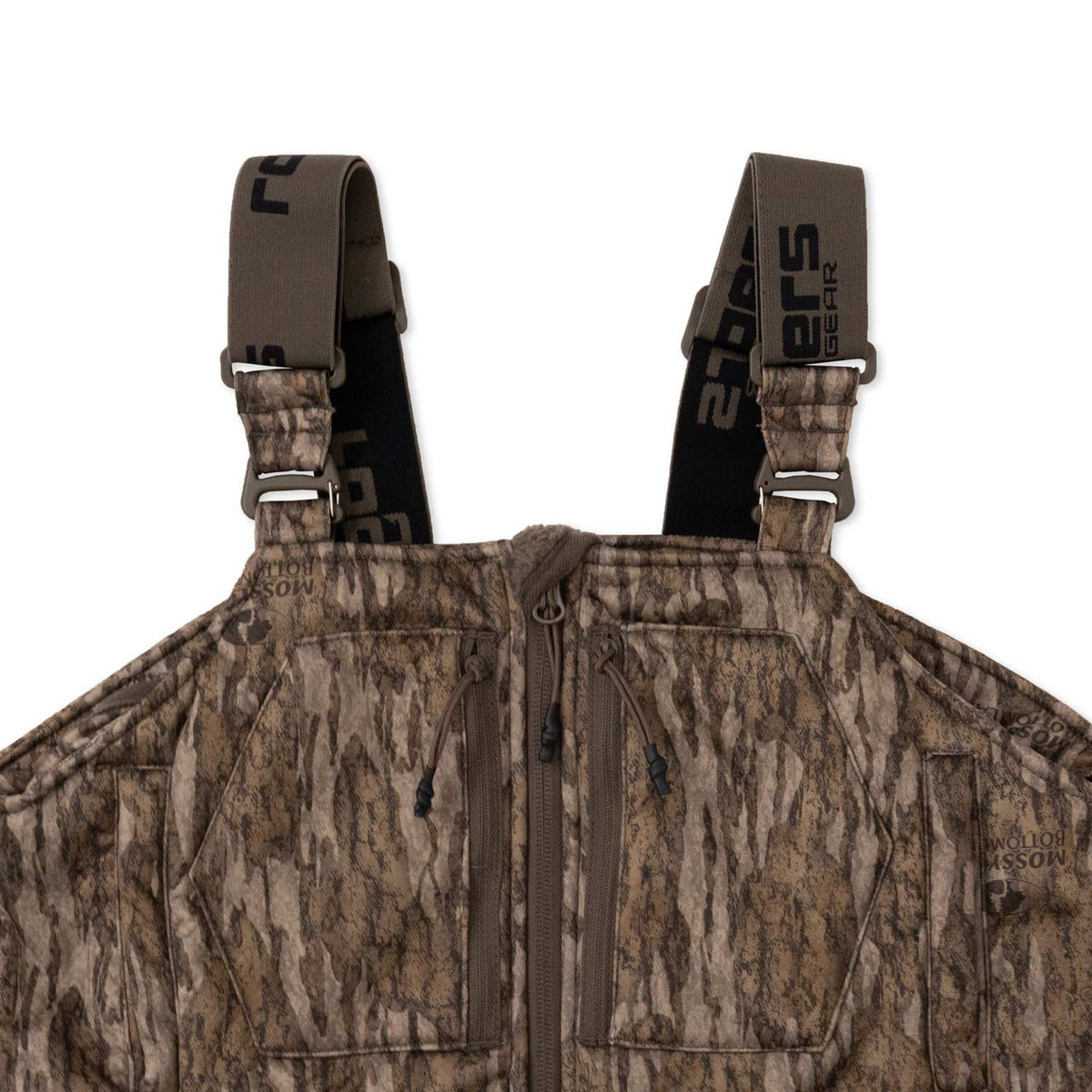 Close up top image of the Rogers Terik G2 Whitetail Youth Bibs.