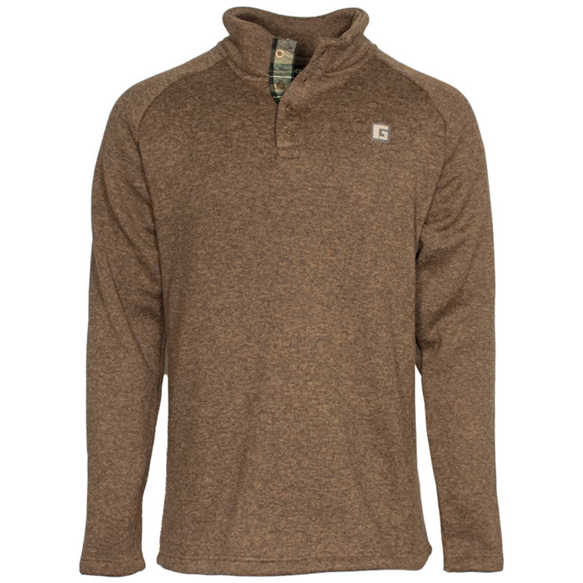 Classic 3 Button Sweater Fleece Henley