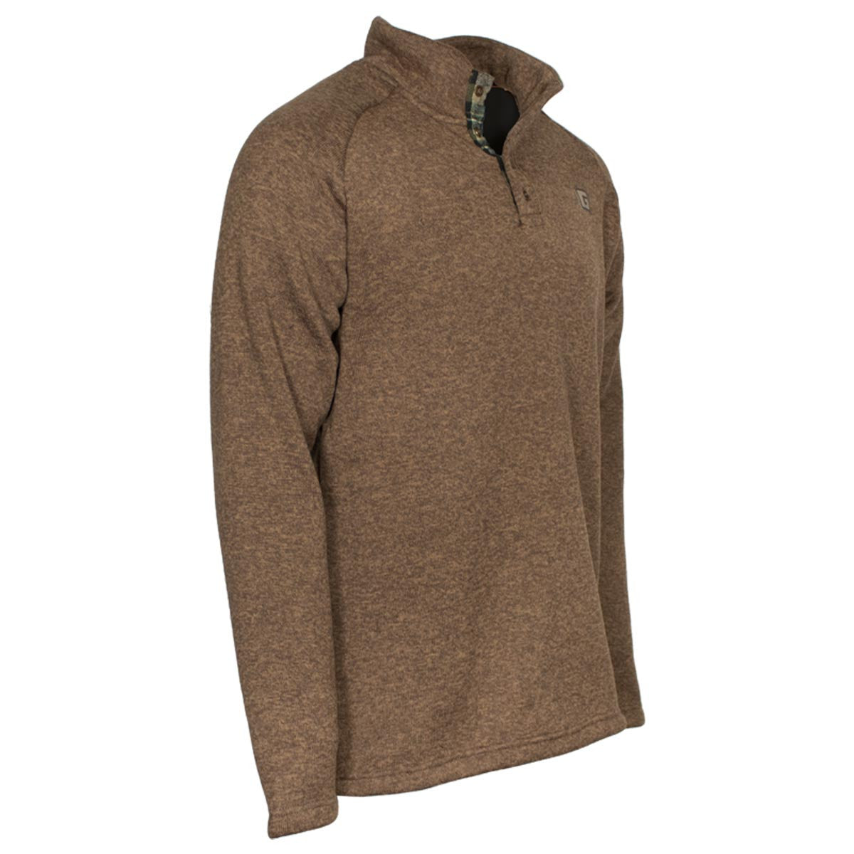 Classic 3 Button Sweater Fleece Henley