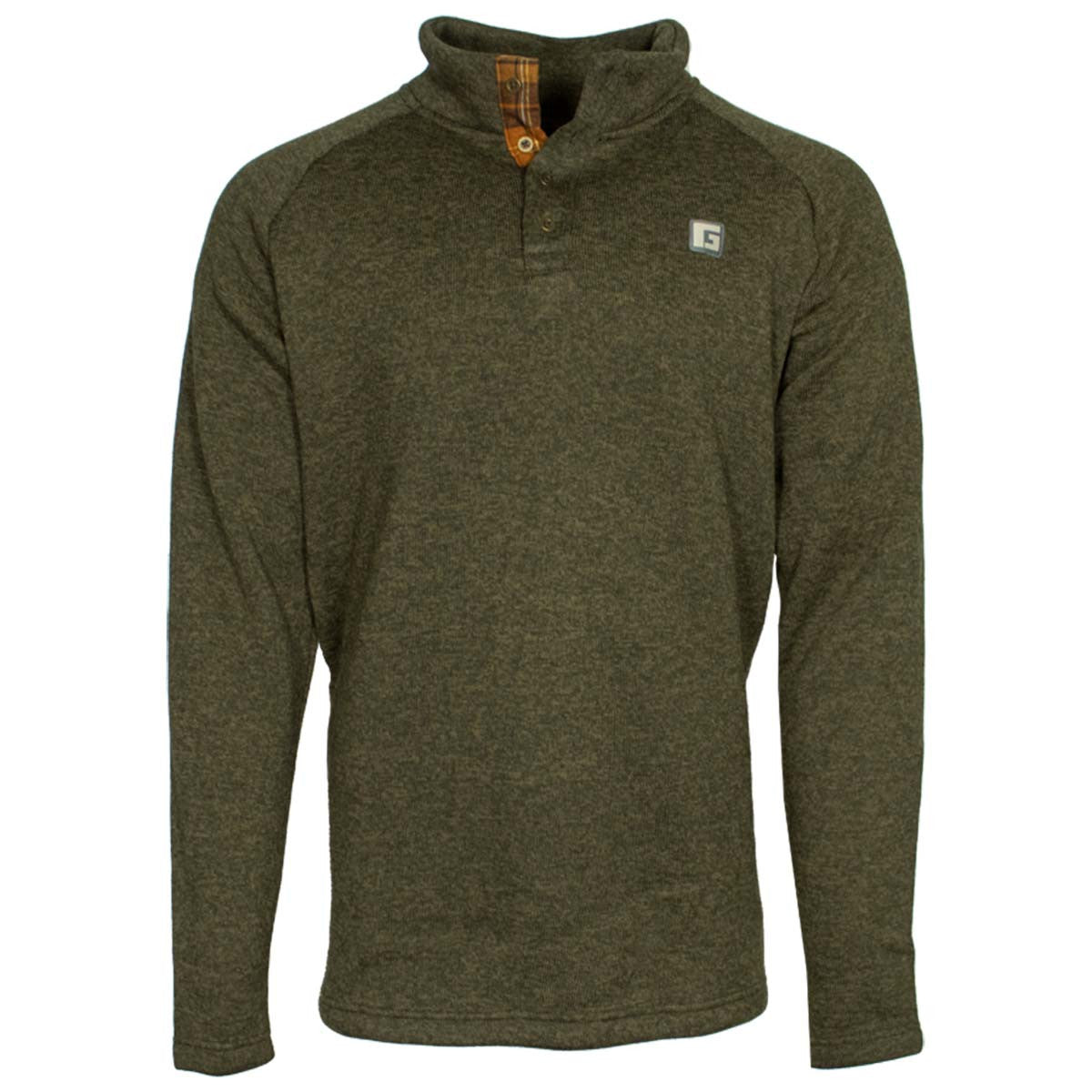 Classic 3 Button Sweater Fleece Henley