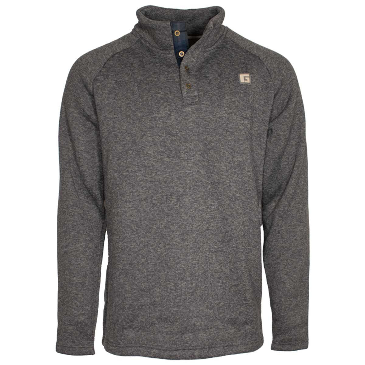 Classic 3 Button Sweater Fleece Henley
