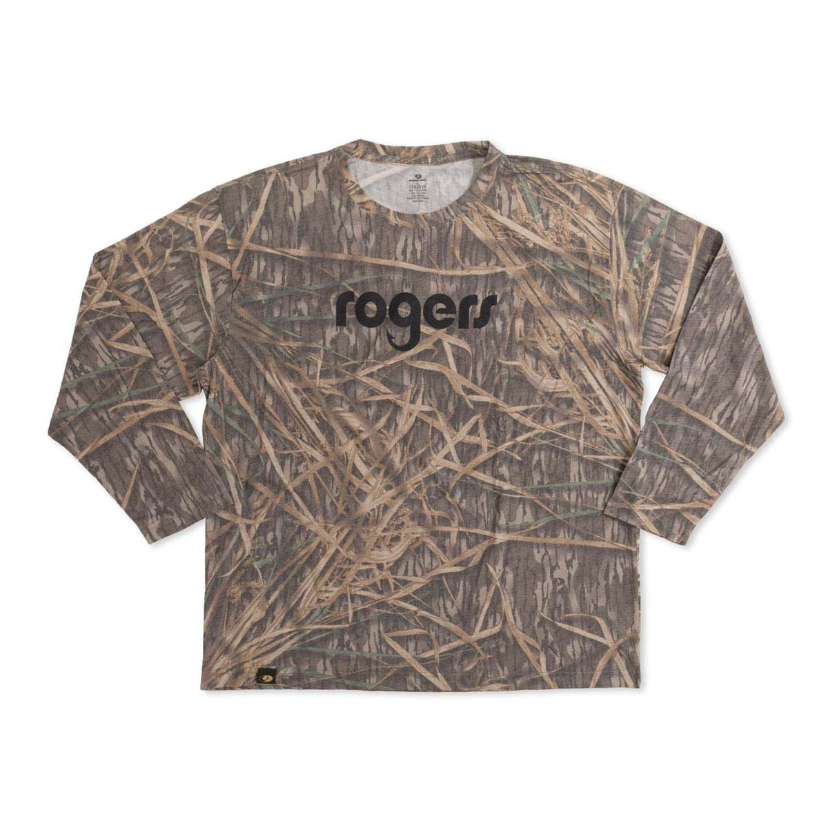 Zoomed out image of the Rogers Logo Washed Out Long Sleeve Tee.
