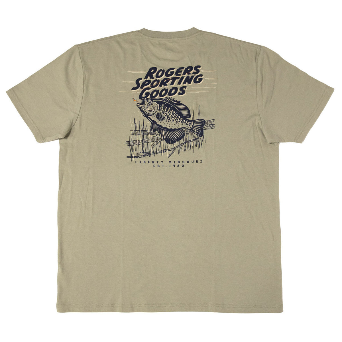 back image of Rogers Crappie Bite T-Shirt.
