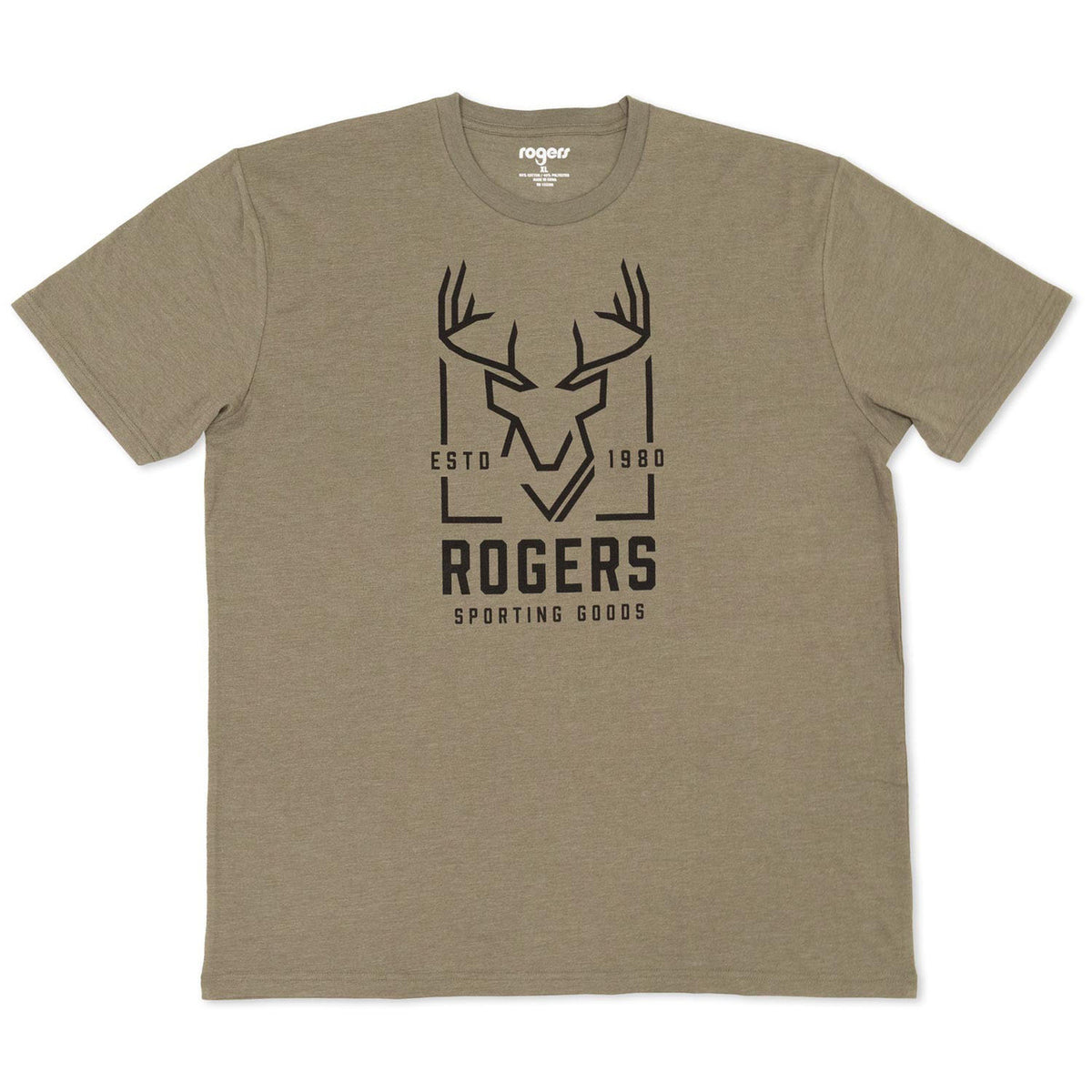 Rogers Modern Whitetail Grey T-Shirt Kalamata Dark Heather front image