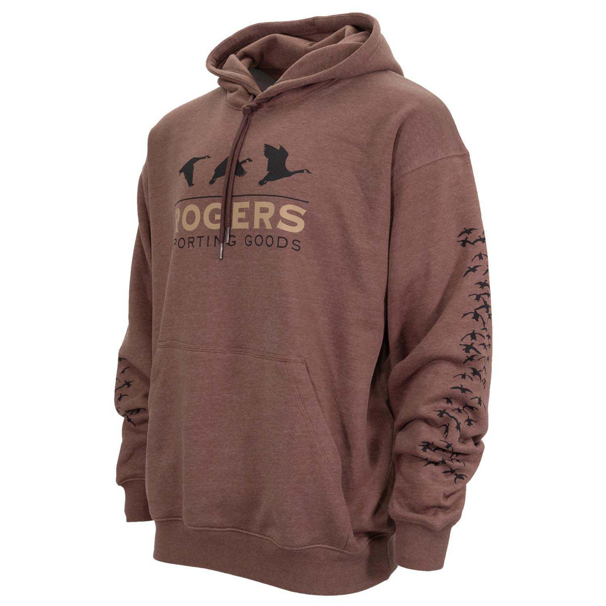 Tilted image of the Rogers Sporting Goods Triple Goose Hoodie.