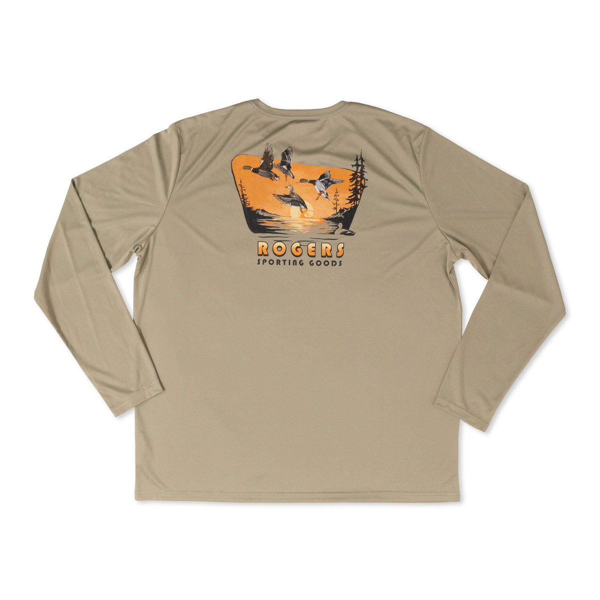 Back Image of Rogers Sunrise Scene Management Long Sleeve Tee.