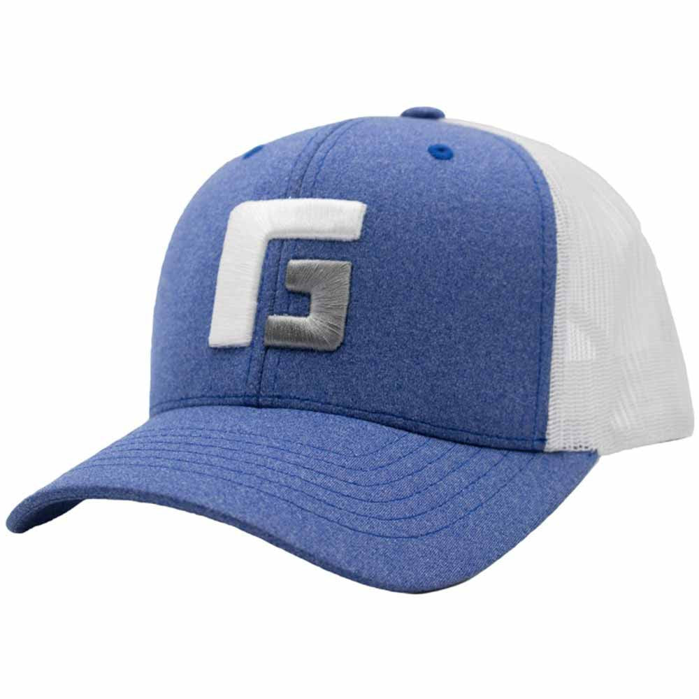 Rogers 6 Panel Structured Trucker Hat - Heather Blue