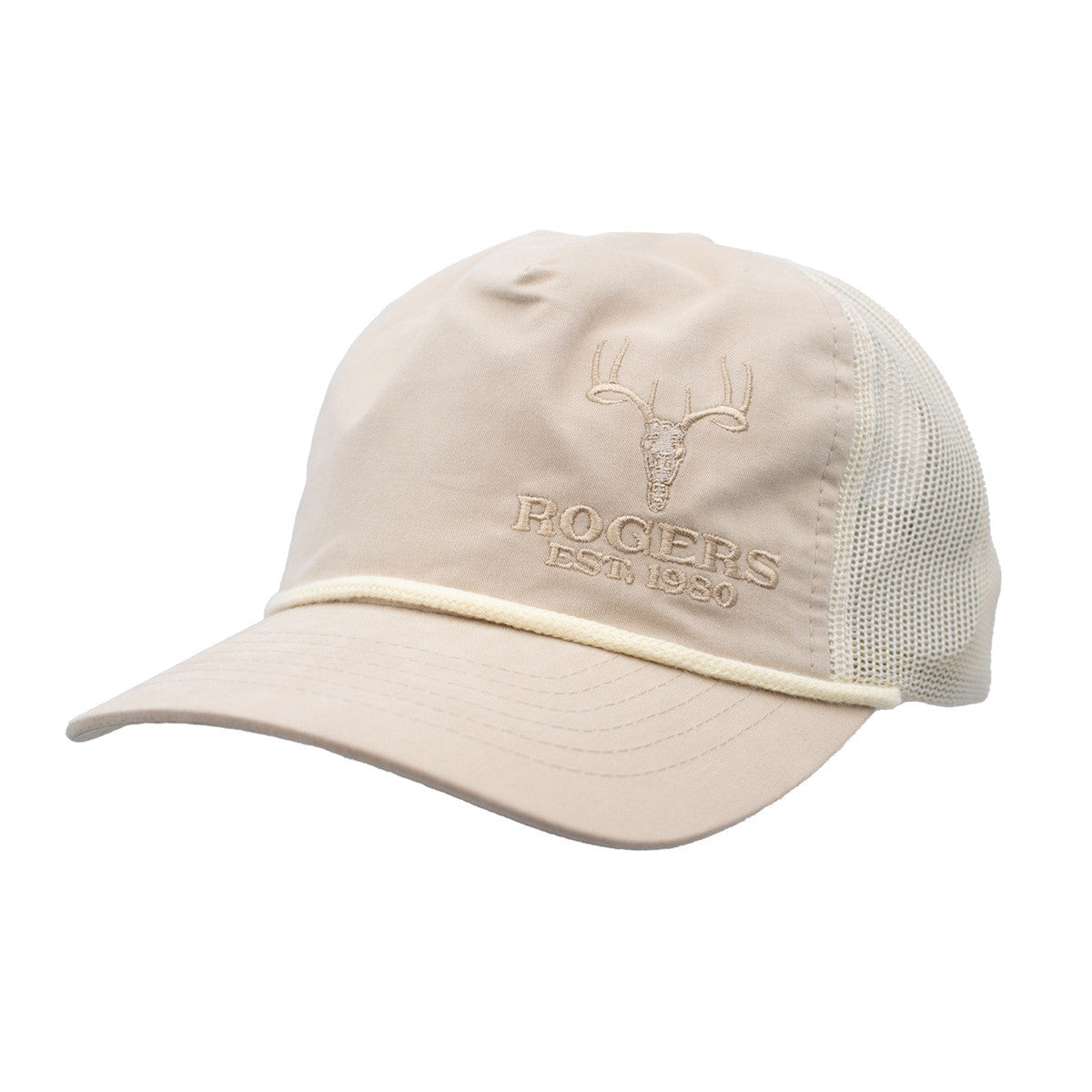 Rogers Richardson 939 Embroidered Whitetail Skull Hat Image Tan-Cream
