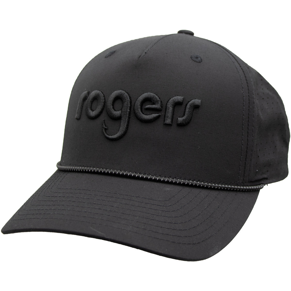 image of Rogers 355 Performance 5 Panel Hat in Black.