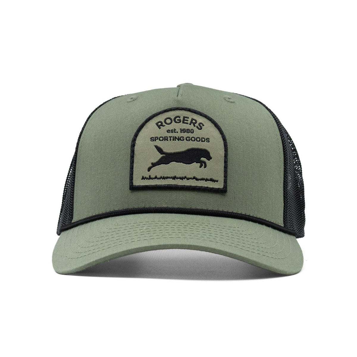 Front image of the Rogers Richardson Retriever Patch Rope Hat.