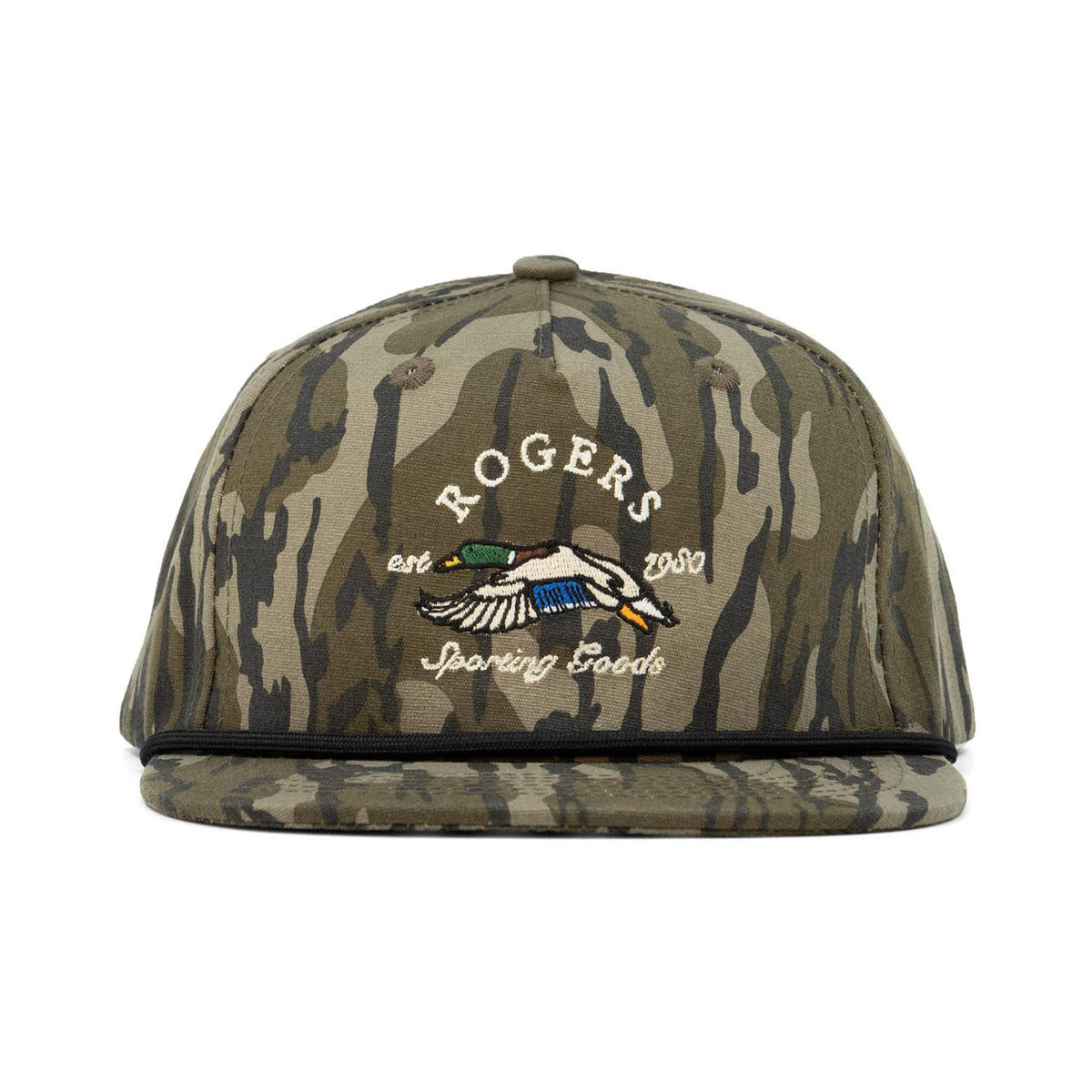 Front image of the Rogers Youth Mallard Embroidery Goat Rope Hat.