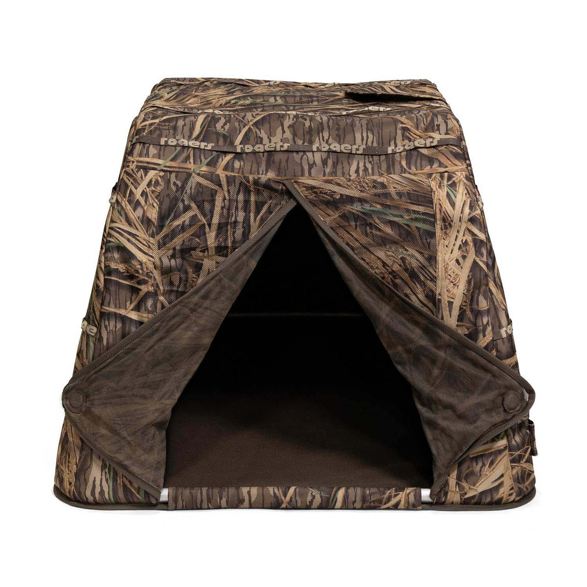 Image of the Rogers Pooch Palace XL Dog Blind, Mossy Oak Original Shadowgrass.