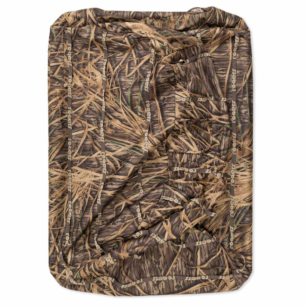 Top image of the Rogers Pooch Palace XL Dog Blind, Mossy Oak Original Shadowgrass.