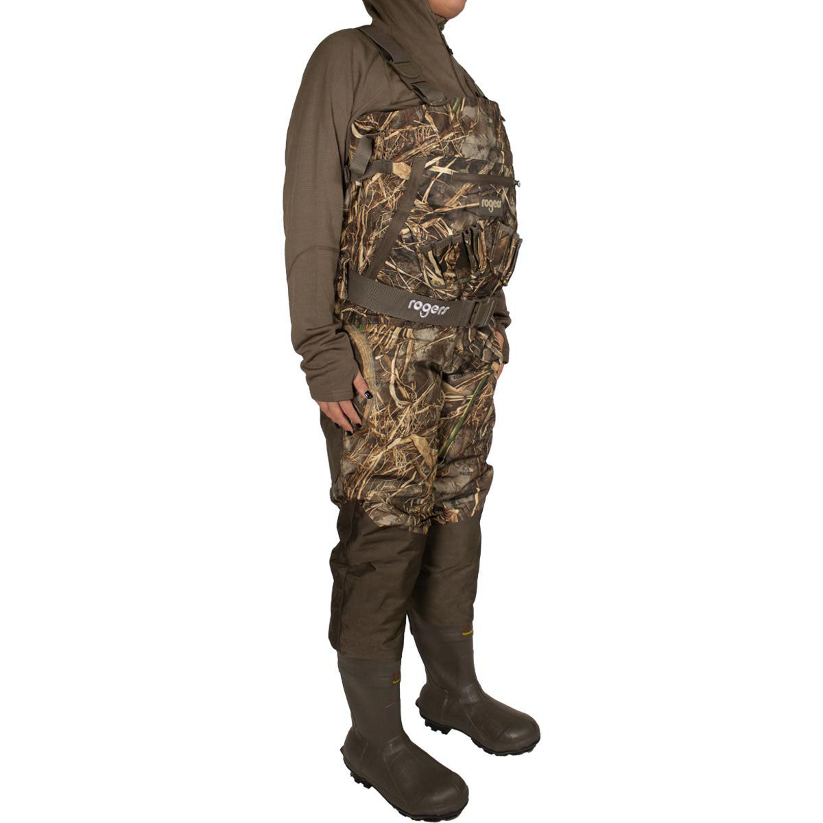 Side Image of the Rogers Lady Hunter 2-IN-1 Insulated Breathable Waders.
