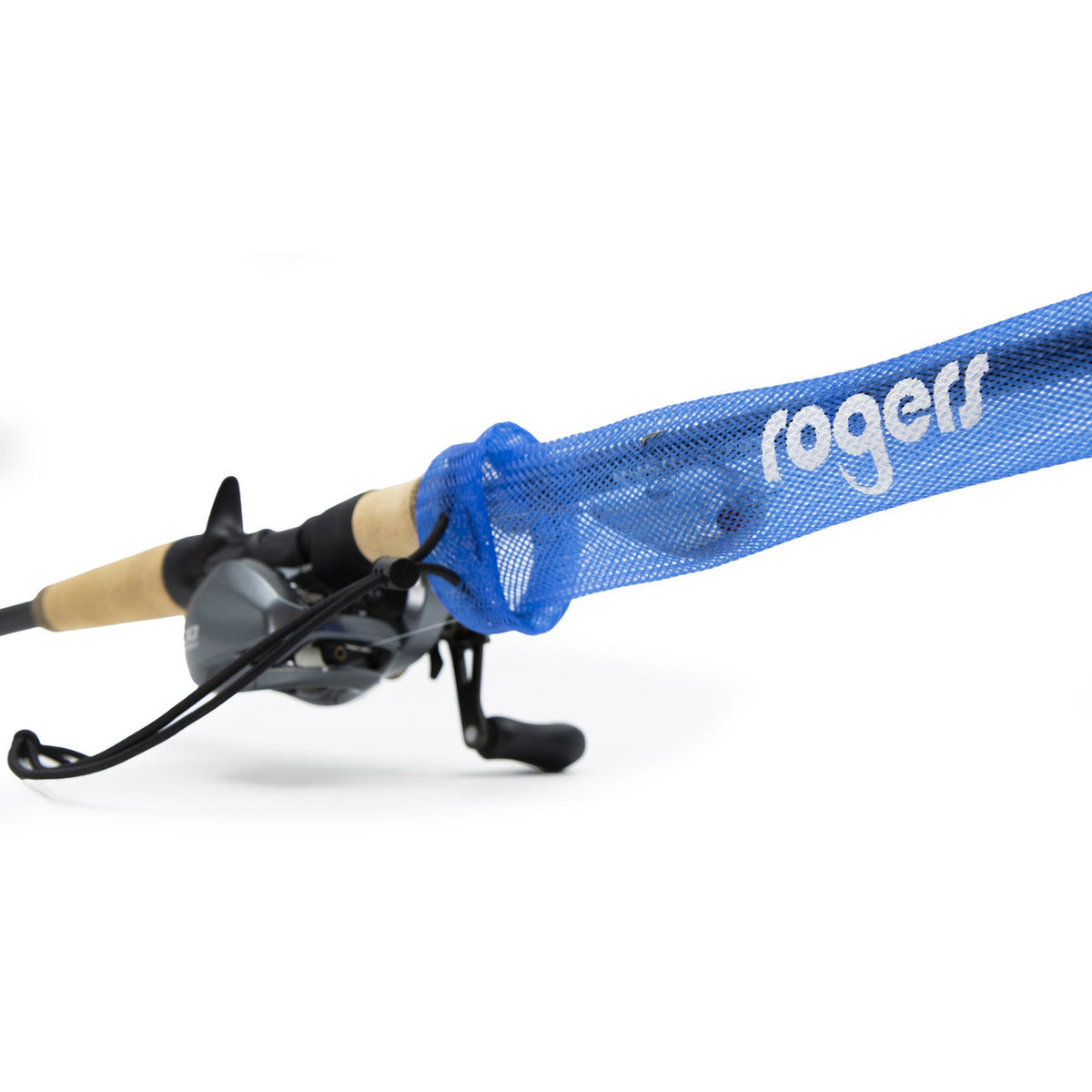 side image of Rogers Casting Rod Sleeve in Blue.