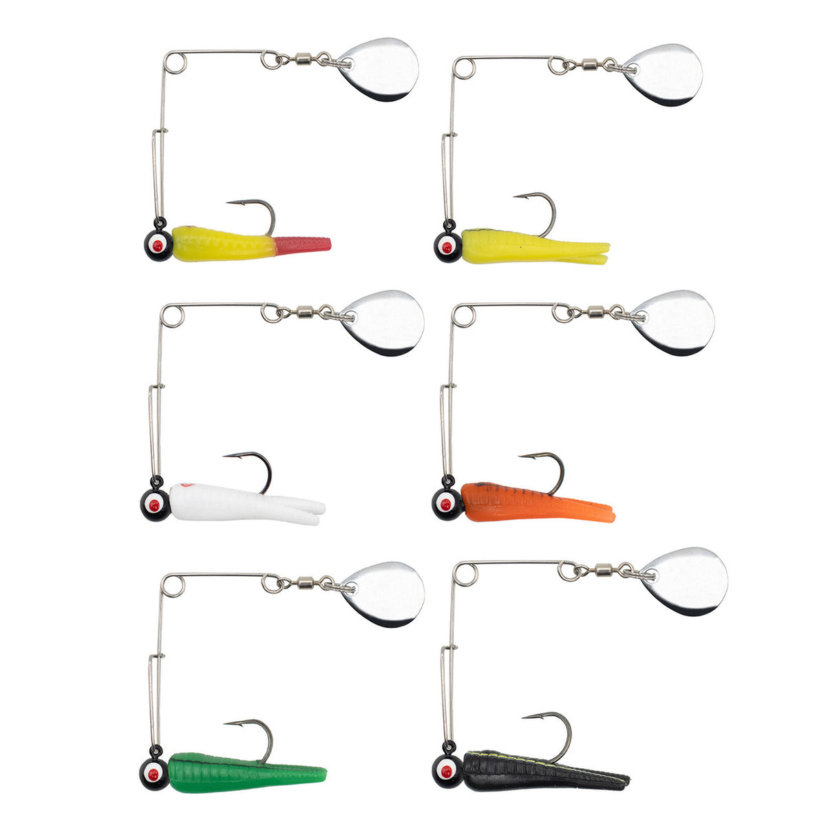 Image of the Rogers Sporting Goods Lil' Bee Split Tail 6 Pack in Assorted