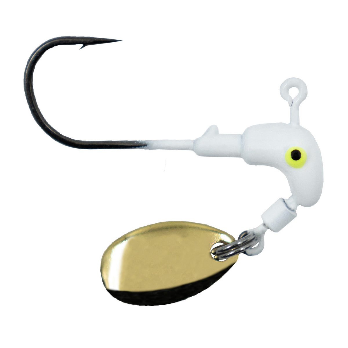 Image of the Rogers Speedy Bee Jighead Gold in White