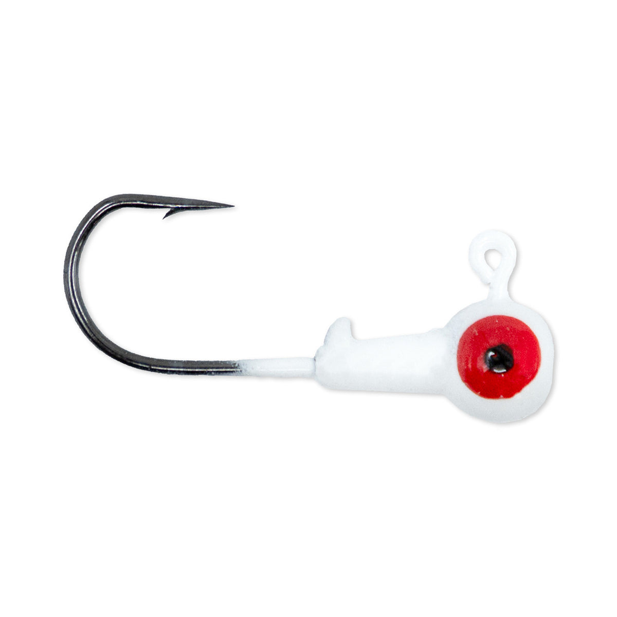 Image of the Rogers Ball Head Jigs 1/16 oz. in White - Red Eye