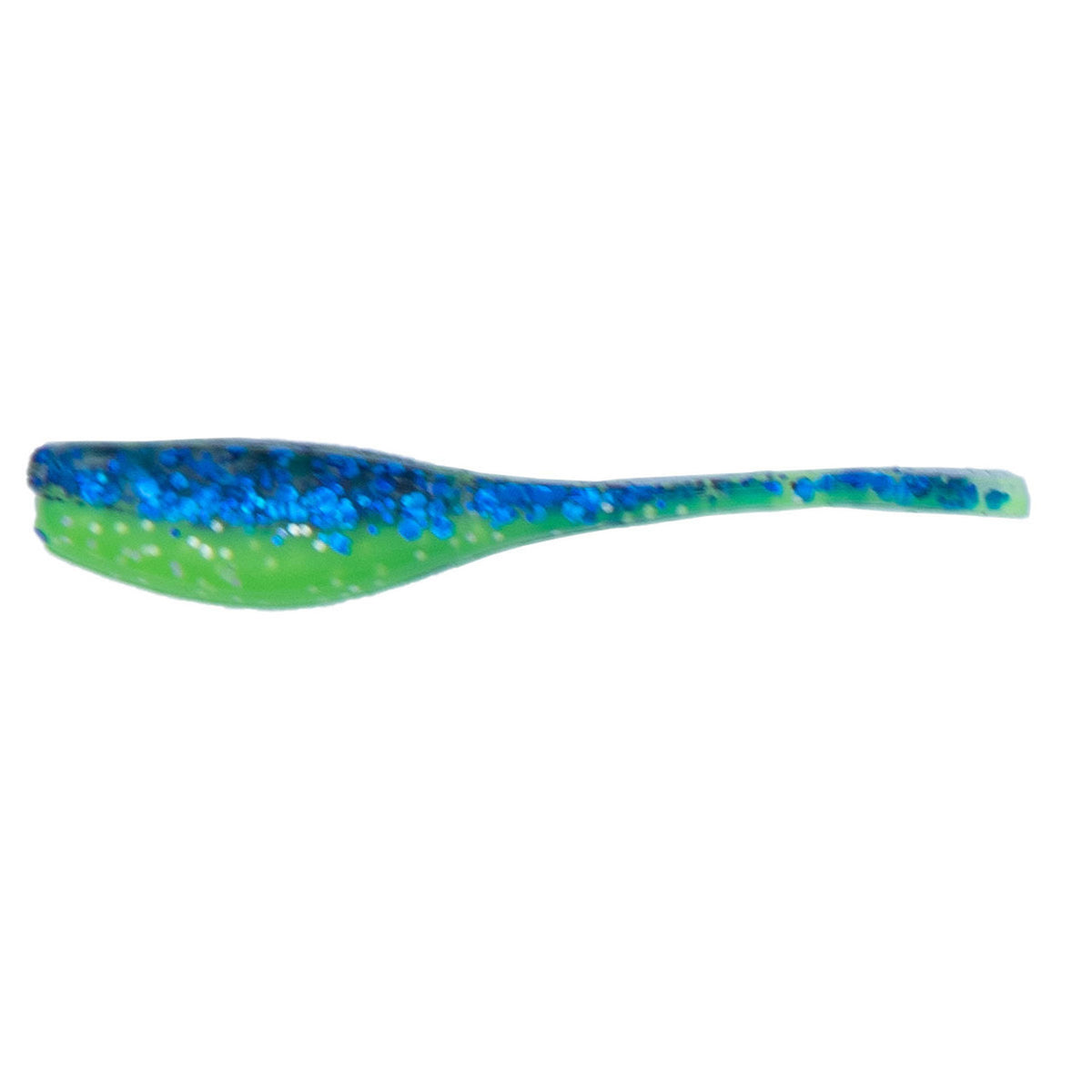 Image of the Rogers 2" Sly Shad in Blue Sparkle/Chartreuse Pepper Sparkle