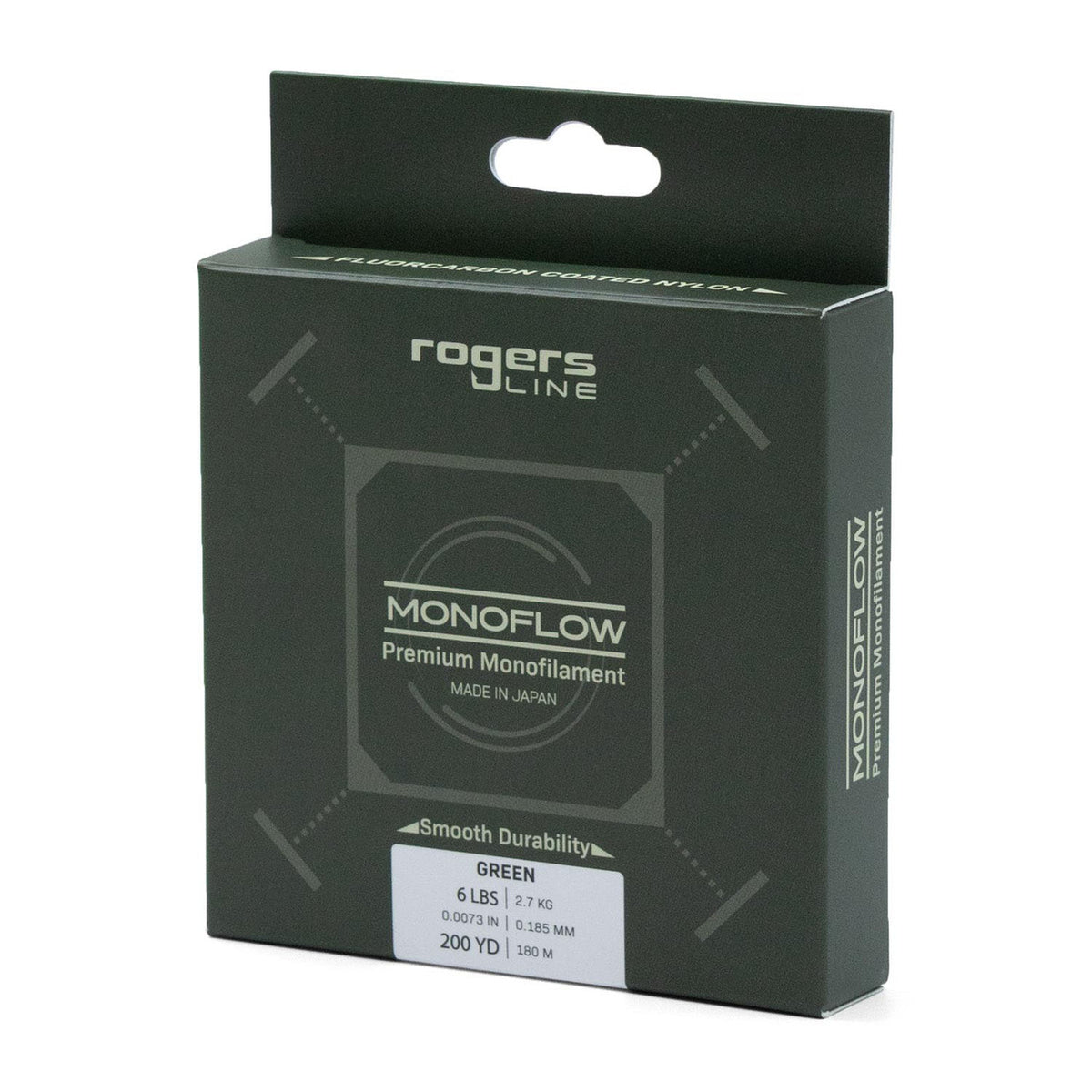 Front image of the Rogers Monoflow Premium Monofilament, Green.
