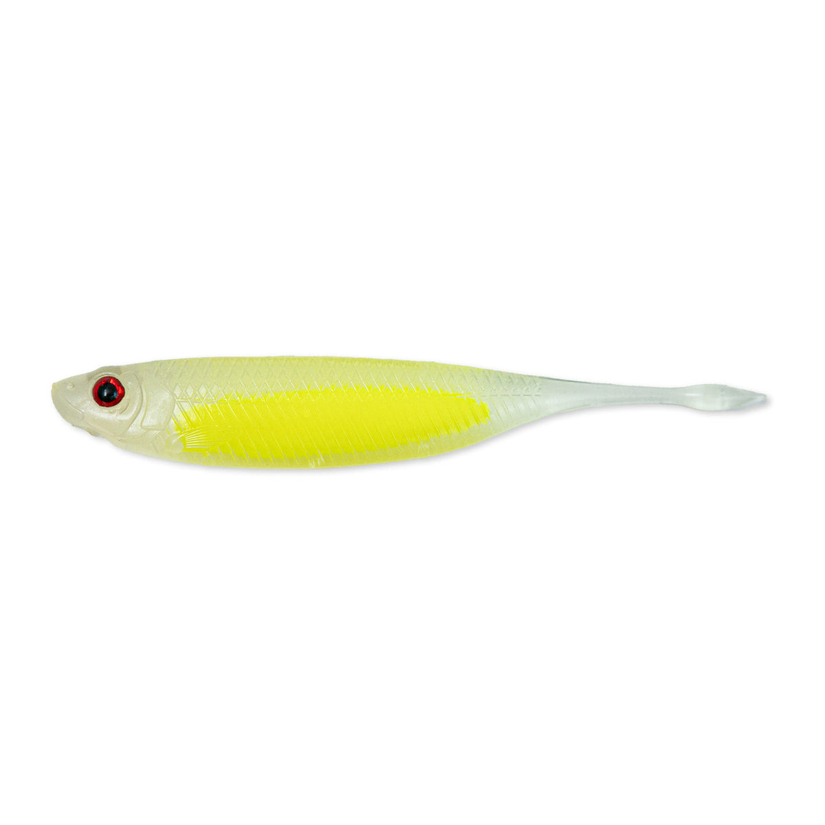 Image of Rogers Core Minnow 3.5" Soft Plastic Bait in Bone - Chartreuse belly insert