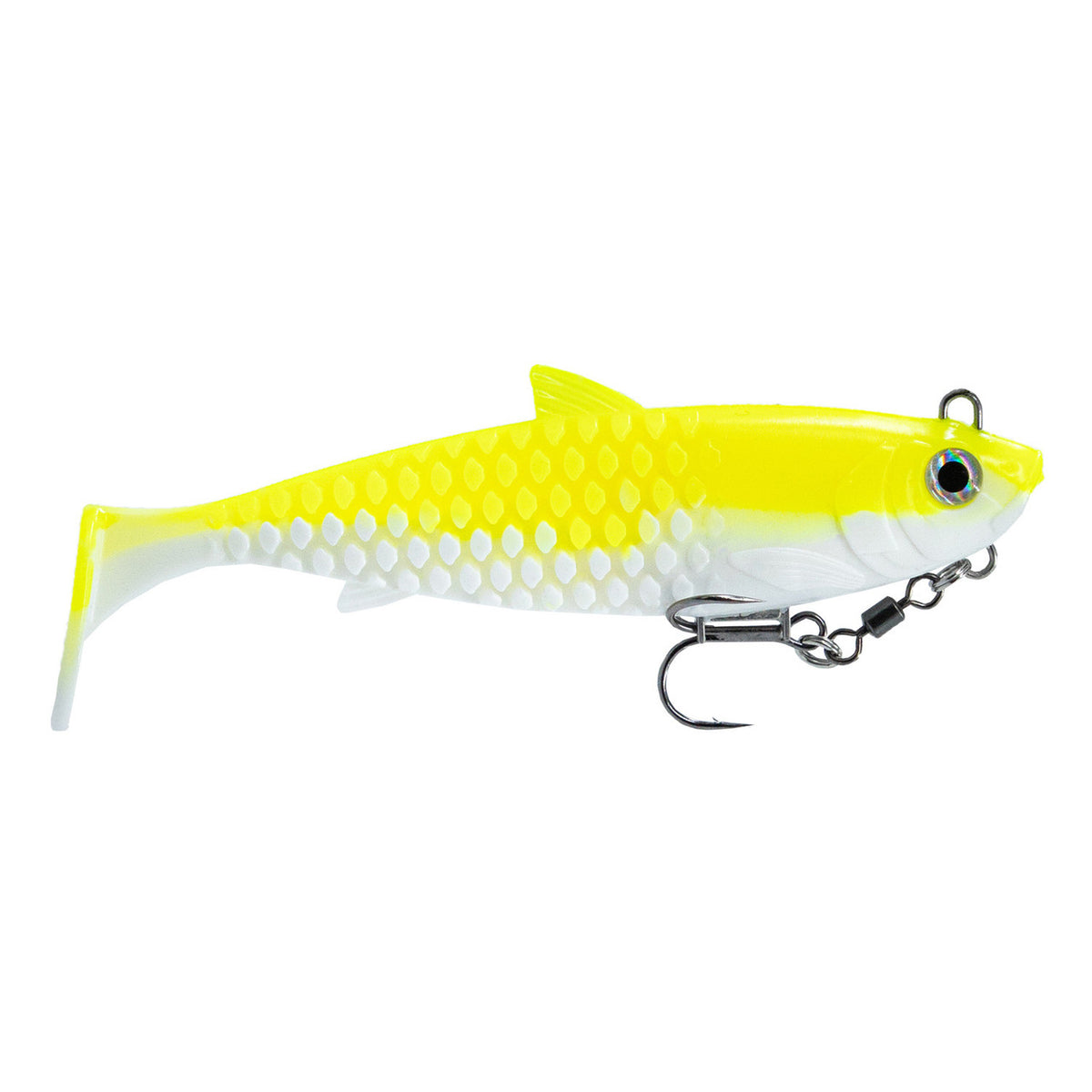 Image of Rogers Charge Shad 120 Pre-Rigged Swimbait in Chartreuse-White