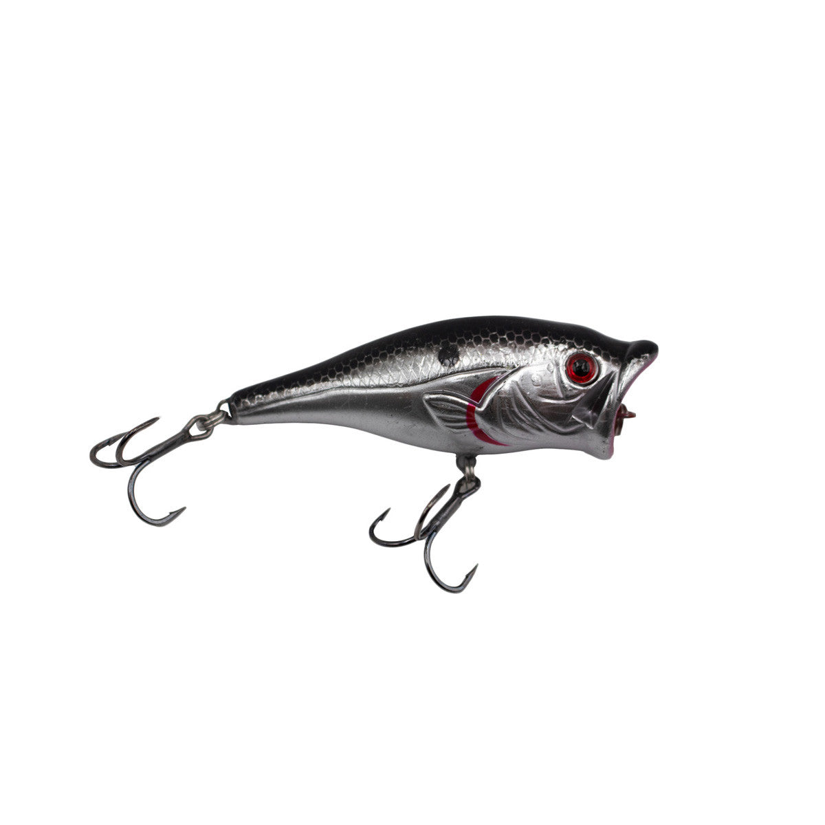 Rogers Racket 65 Topwater Lure image in Chrome Black Back