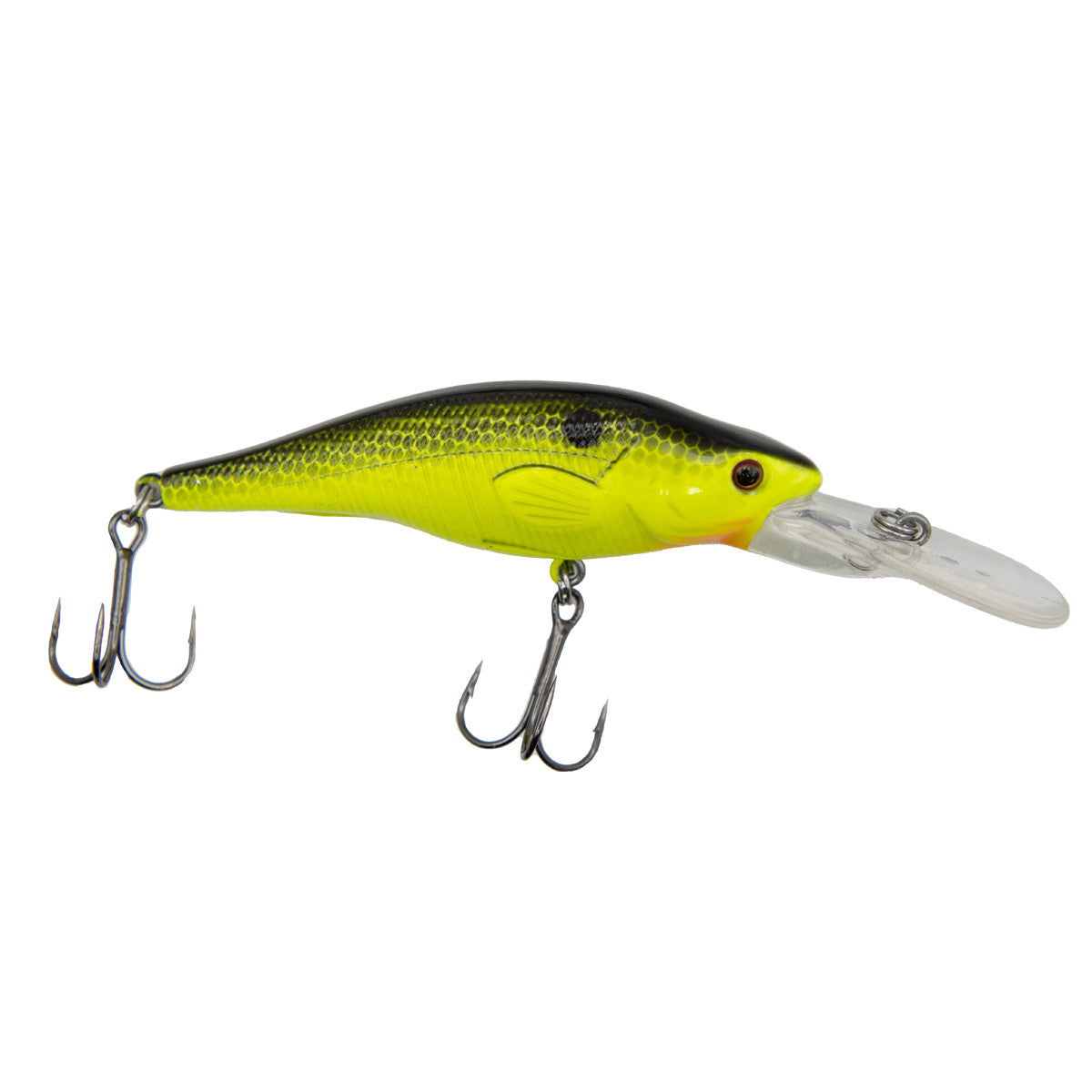 Rogers Sporting Goods Impulse Shad 75 Crankbait Image in Chartreuse Black Back French Pearl