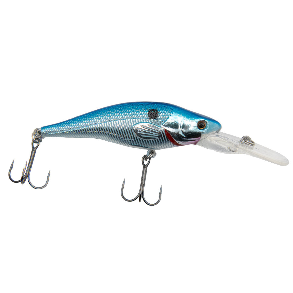 Rogers Sporting Goods Impulse Shad 75 Crankbait Image in Chrome Blue Back French Pearl