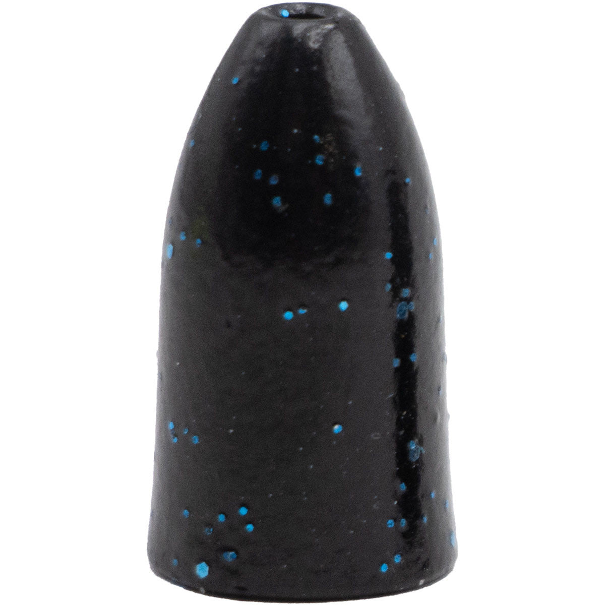 Image of the Rogers Tungsten Worm Bullet Weight in Black Blue Flake
