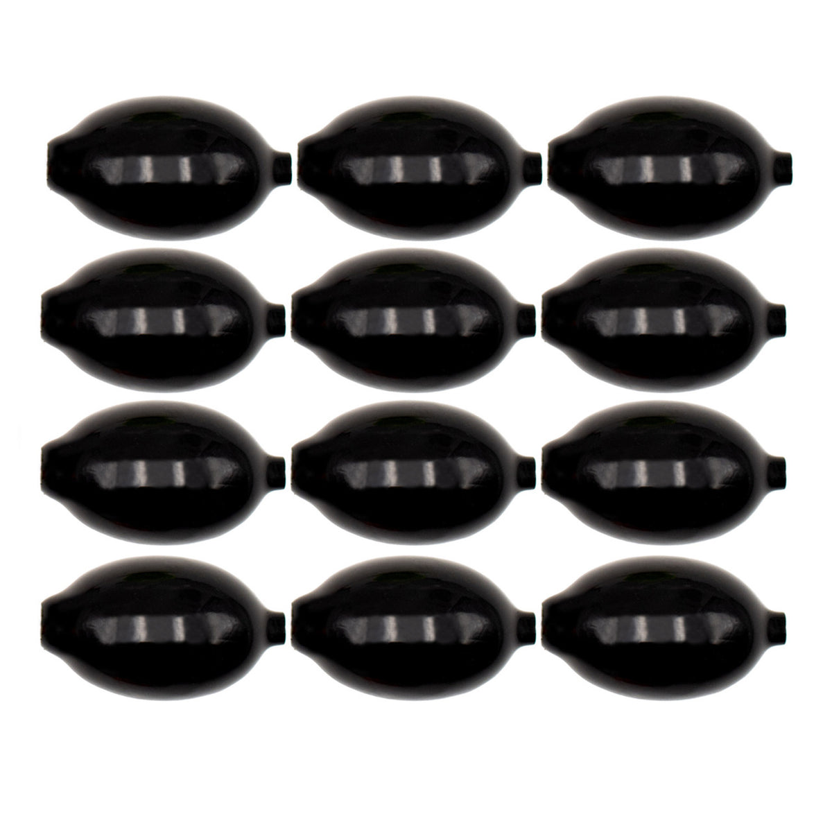 4 oz. Coated Black Egg Weights 12 Pack Image