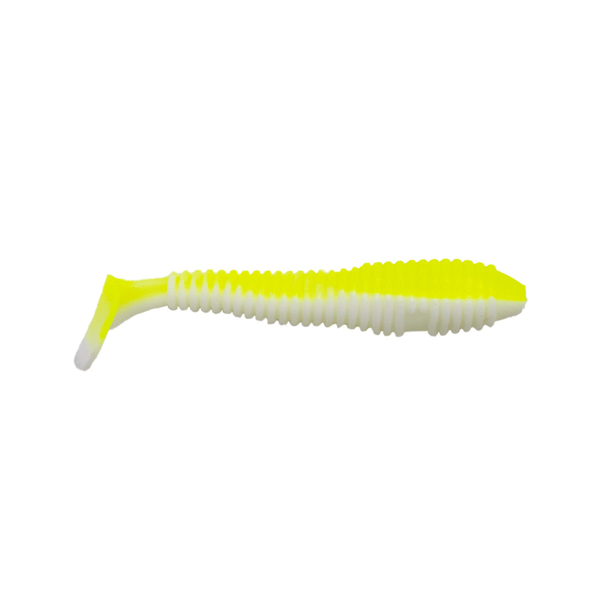 image of Rogers 2.75" Thrash Swimbait - 10 Pack in Chartreuse/White.