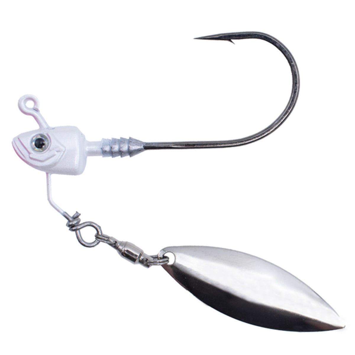 image of Rogers Sporting Goods Underspin Jig Heads in White/Red Belly.