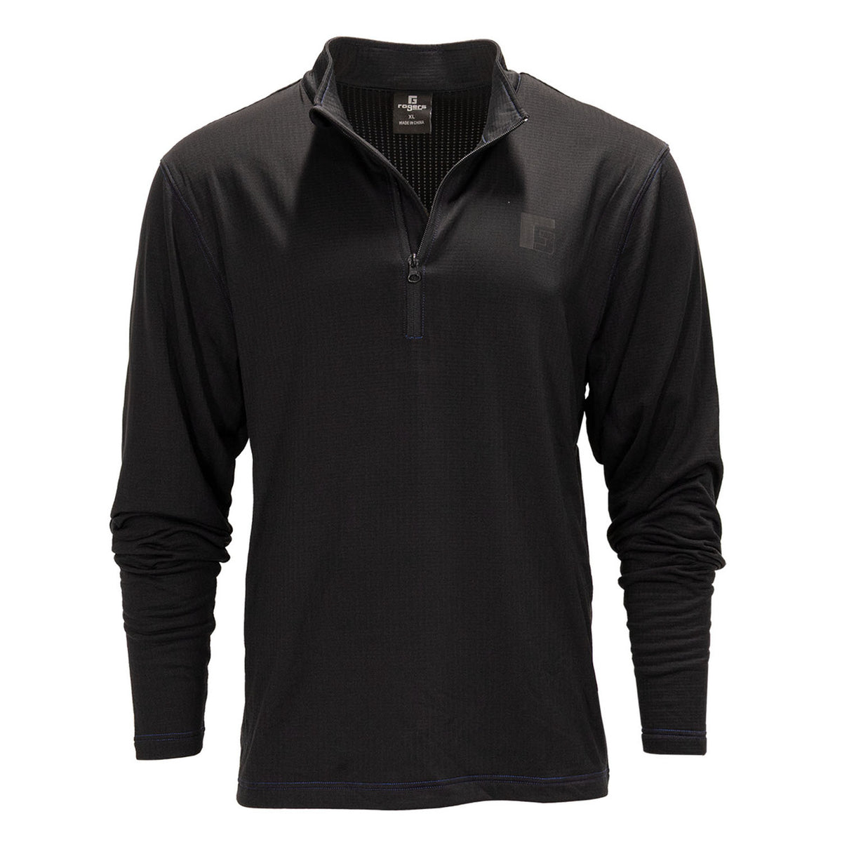 Image of Static Thermal 1/4 Zip Mock Neck Base Layer in Black